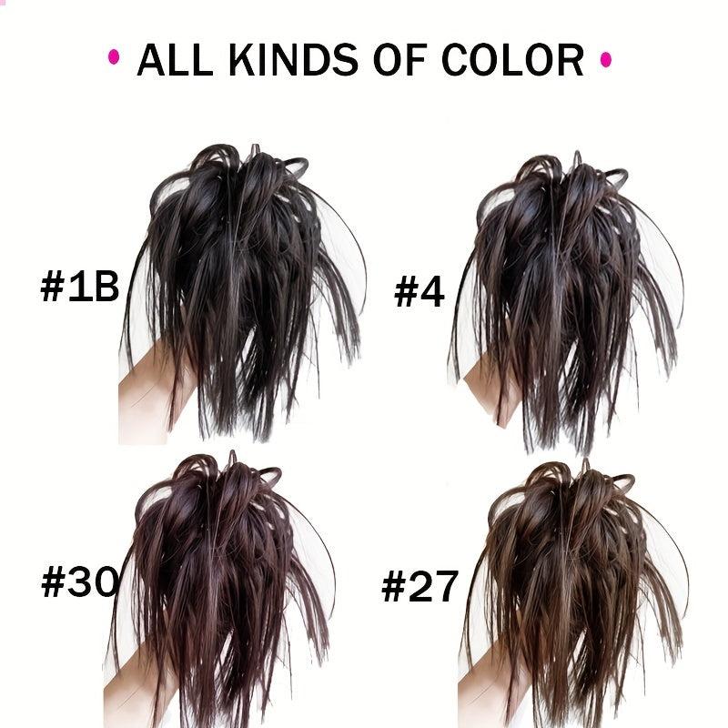 Synthetic Messy Hair Bun Extension Elastic Chignon Updo False Hair