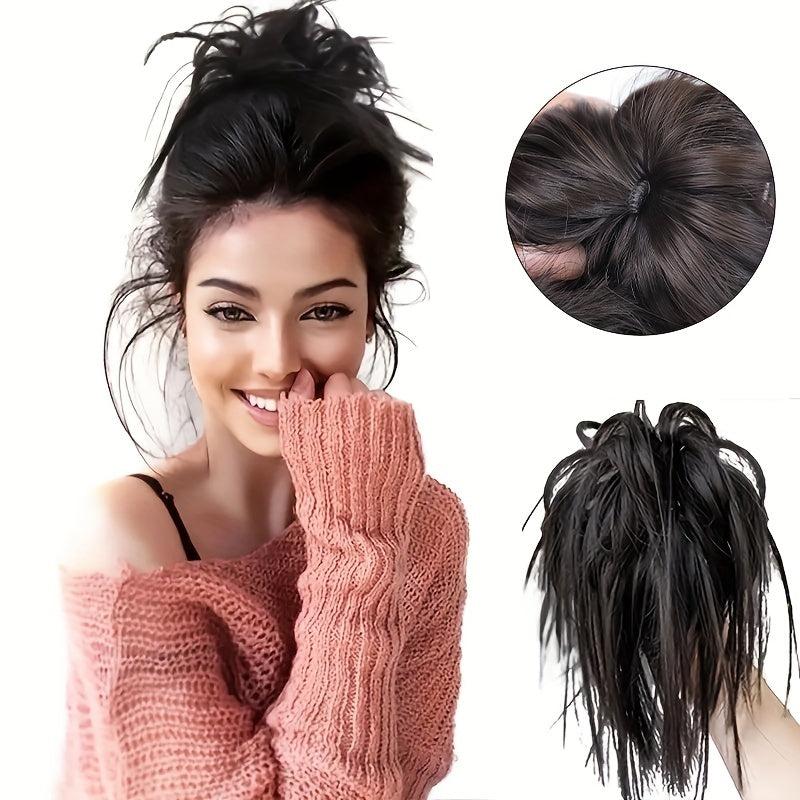 Synthetic Messy Hair Bun Extension Elastic Chignon Updo False Hair
