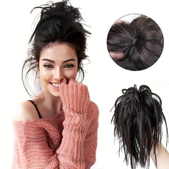 Synthetic Messy Hair Bun Extension Elastic Chignon Updo False Hair