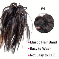 Synthetic Messy Hair Bun Extension Elastic Chignon Updo False Hair