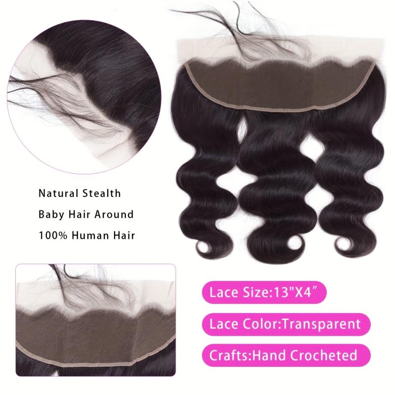 Brazilian Body Wave 13x4 Lace Frontal Closure Human Hair