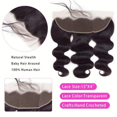 Brazilian Body Wave 13x4 Lace Frontal Closure Human Hair