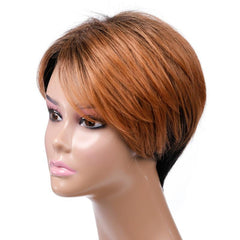 Short Blonde Wig Women's Synthetic Pixie Cut Wig 6 Inch Natural Wigs