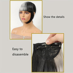 Clip In Hair Bangs Synthetic Hair Pieces For Women Natural Looking