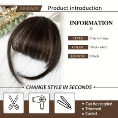 Clip In Hair Bangs Synthetic Hair Pieces For Women Natural Looking