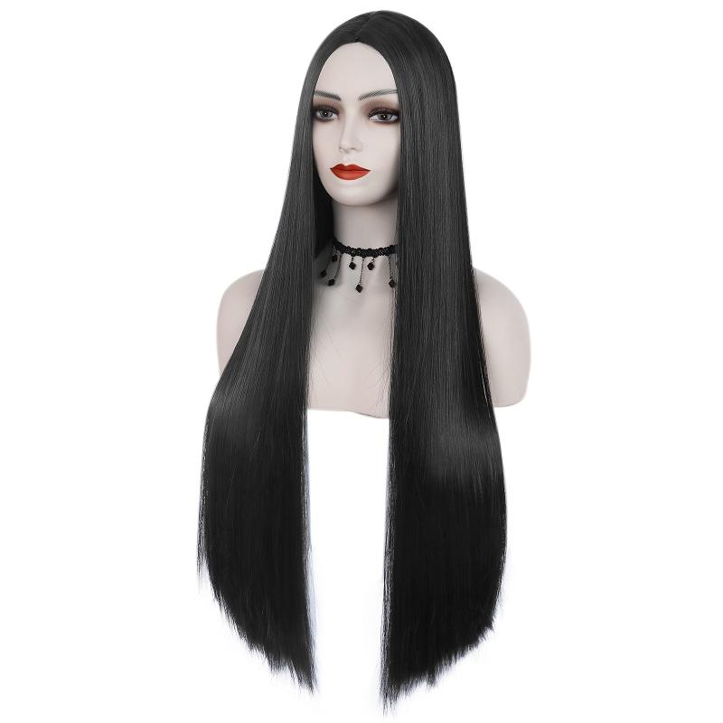 Long Straight Wig Middle Side 32 Inch + 1 Wig Cap