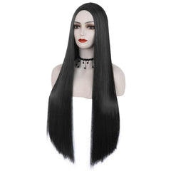 Long Straight Wig Middle Side 32 Inch + 1 Wig Cap