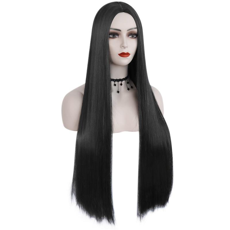 Long Straight Wig Middle Side 32 Inch + 1 Wig Cap