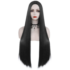 Long Straight Wig Middle Side 32 Inch + 1 Wig Cap