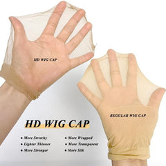 4pcs HD Wig Cap Elastic Breathable Invisible Caps