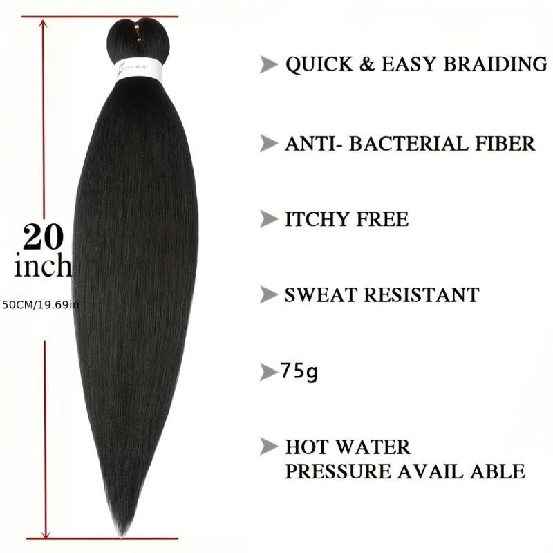 Pre Stretched Braiding Hair Extensions 50 8cm75G Box Braid Twist Hair Bulk