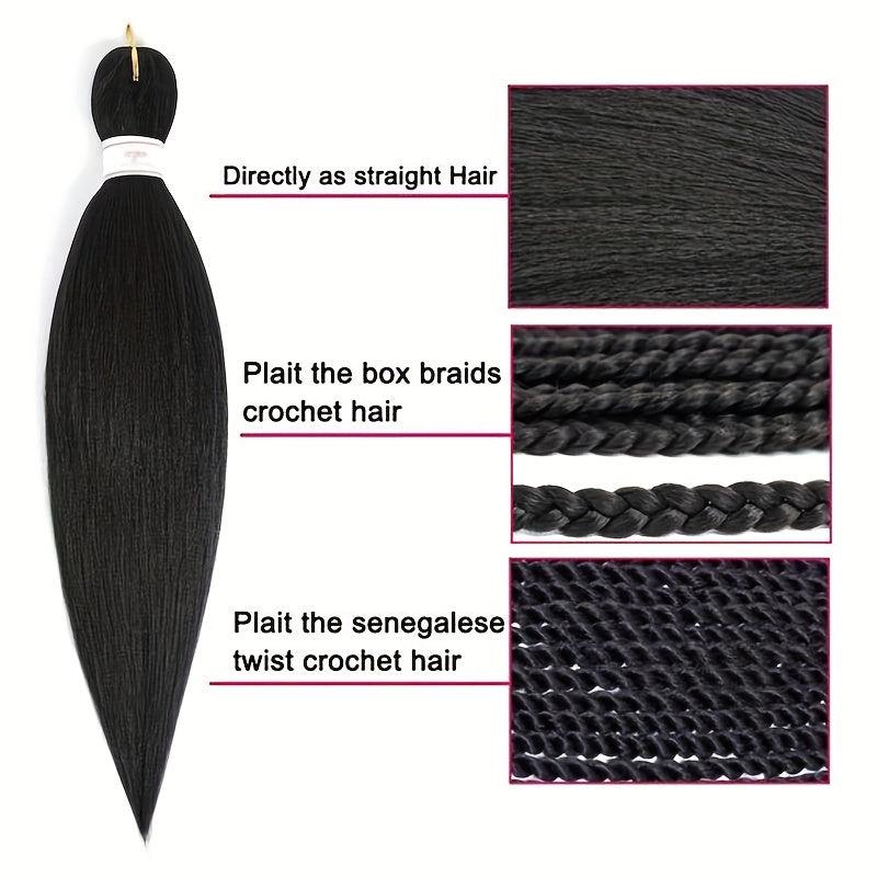 Pre Stretched Braiding Hair Extensions 50 8cm75G Box Braid Twist Hair Bulk