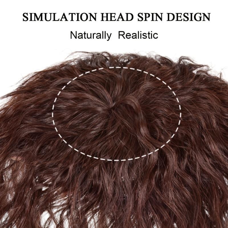 Mini Curly Hair Topper Wig Pieces For Top Of Head Short Curly Hair Topper
