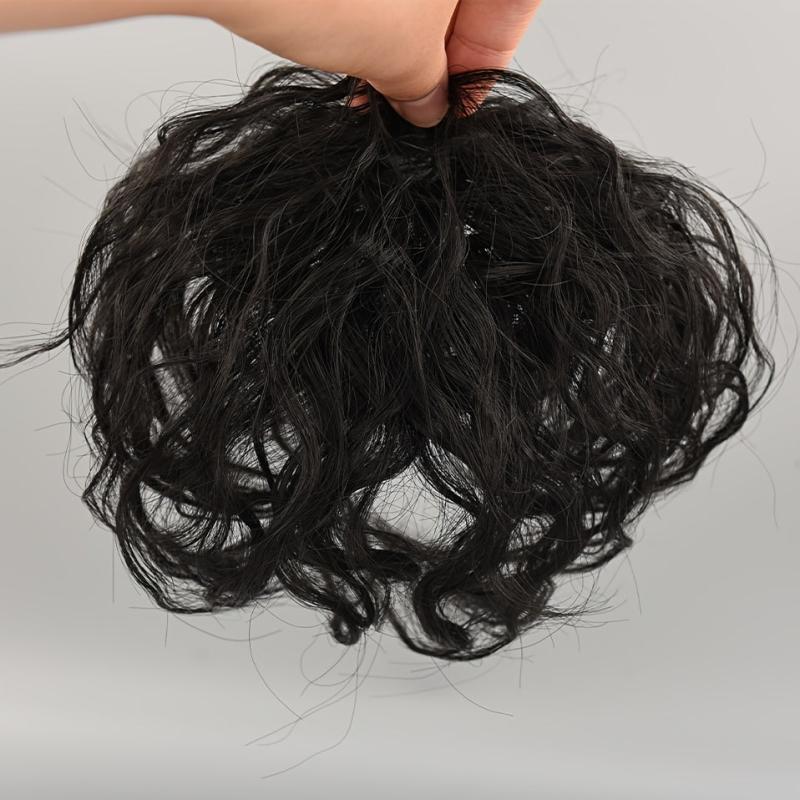 Short Curly Hair Topper Clip In Extensions for Women and Girls