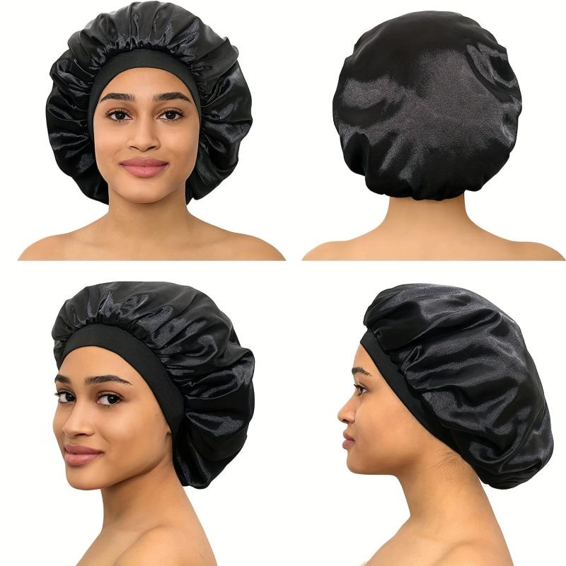 Satin Double Layer Bonnet with Elastic Lace Melt Edge