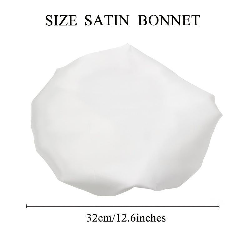 Satin Double Layer Bonnet with Elastic Lace Melt Edge