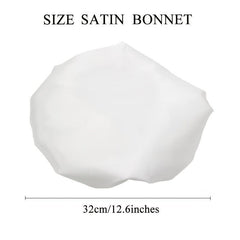 Satin Double Layer Bonnet with Elastic Lace Melt Edge