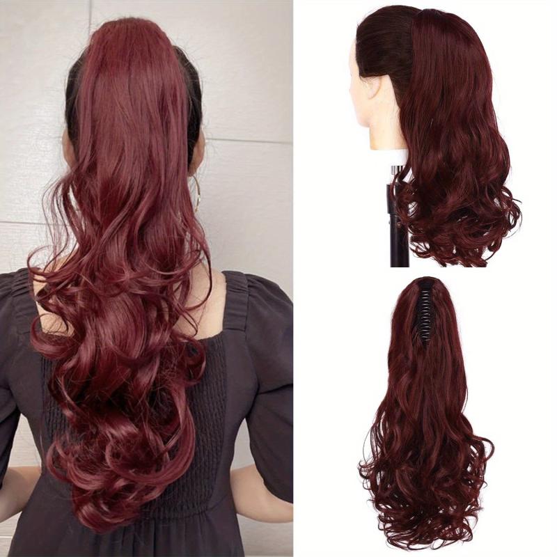 Long Wavy Ponytail Hair Extension Drawstring Synthetic Hair for Women