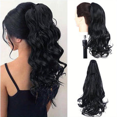 Long Wavy Ponytail Hair Extension Drawstring Synthetic Hair for Women