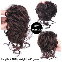 Chignon Messy Curly Hair Bun Elastic Scrunchy