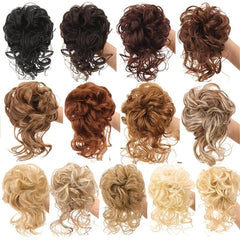 Chignon Messy Curly Hair Bun Elastic Scrunchy
