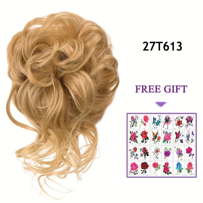 Chignon Messy Curly Hair Bun Elastic Scrunchy