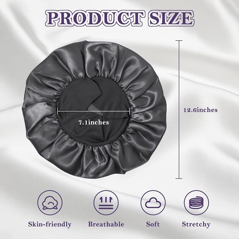 Men's Reversible Satin Sleep Cap Hair Bonnet