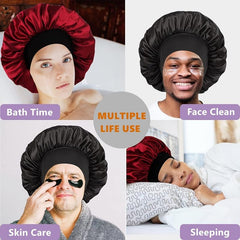 Men's Reversible Satin Sleep Cap Hair Bonnet