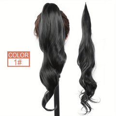 Curly Ponytail Hair Pieces Flexible Wire Wrap Blonde Hair Extensions