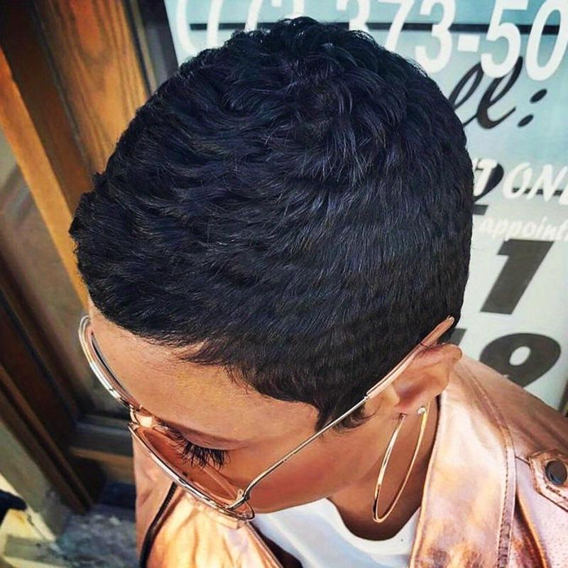 Blonde Brown Short Pixie Cut Wigs