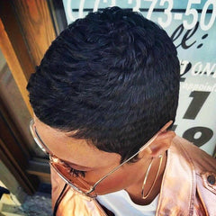 Blonde Brown Short Pixie Cut Wigs