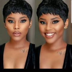 Blonde Brown Short Pixie Cut Wigs