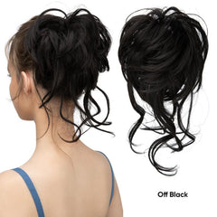 Messy Hair Buns Elastic Band Clip In Ponytail Hair Extensions
