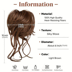 Messy Hair Buns Elastic Band Clip In Ponytail Hair Extensions