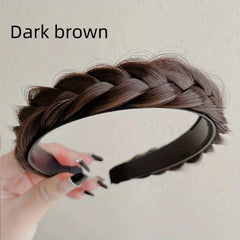 Synthetic Fishbone Braid Wig with Braid Headband and Hairpin