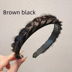 Synthetic Fishbone Braid Wig with Braid Headband and Hairpin
