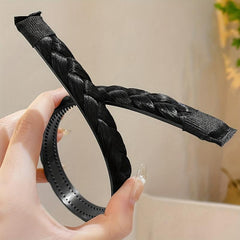 Synthetic Fishbone Braid Wig with Braid Headband and Hairpin