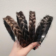 Synthetic Fishbone Braid Wig with Braid Headband and Hairpin