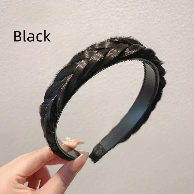Synthetic Fishbone Braid Wig with Braid Headband and Hairpin