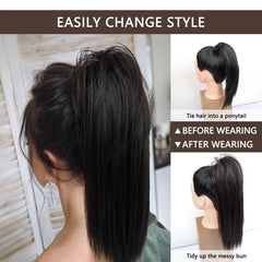 Messy Bun Hair Piece Claw Clip Hair Bun Extensions Tousled Updo Hair Buns