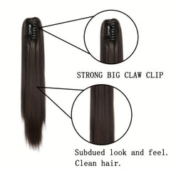 Synthetic Hair Claw Clip Ponytail Extensions for Daily Wear