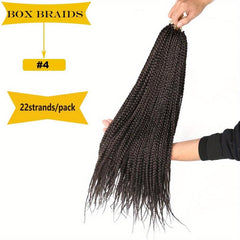 Ombre Crochet Hair Box Braids 22 Strands Brown 72 Cm Synthetic Braiding Hair