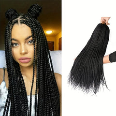 Ombre Crochet Hair Box Braids 22 Strands Brown 72 Cm Synthetic Braiding Hair