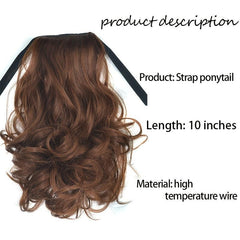Wave Ponytail Extension Clip In Hair Extension Heat Resistant Synthetic Ponytail