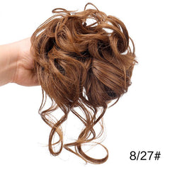 Synthetic Messy Hair Bun Curly Wavy Hairpiece Tousled Updo Scrunchie