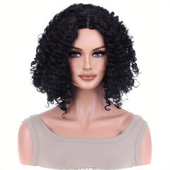 Long Afro Curly Synthetic Wigs For Women Natural-Looking Daily Use