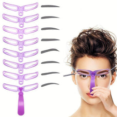 8pcs Eyebrow Stencils Eyebrow Shaping Kit - 8 Styles Reusable Eyebrow Stencil