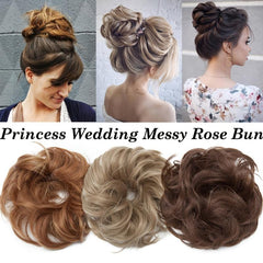 Thick Updo Messy Bun Hair Piece Hair Extensions Ponytail Scrunchies