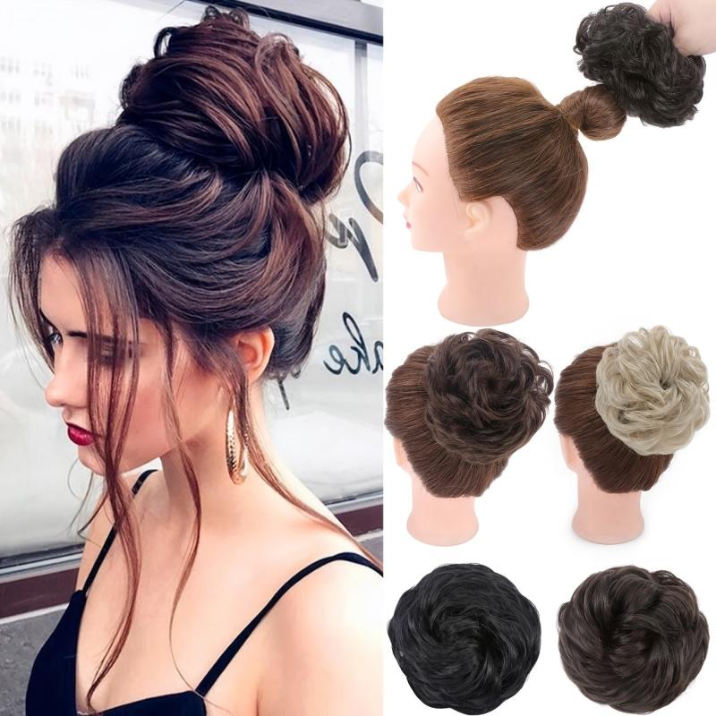 Thick Updo Messy Bun Hair Piece Hair Extensions Ponytail Scrunchies