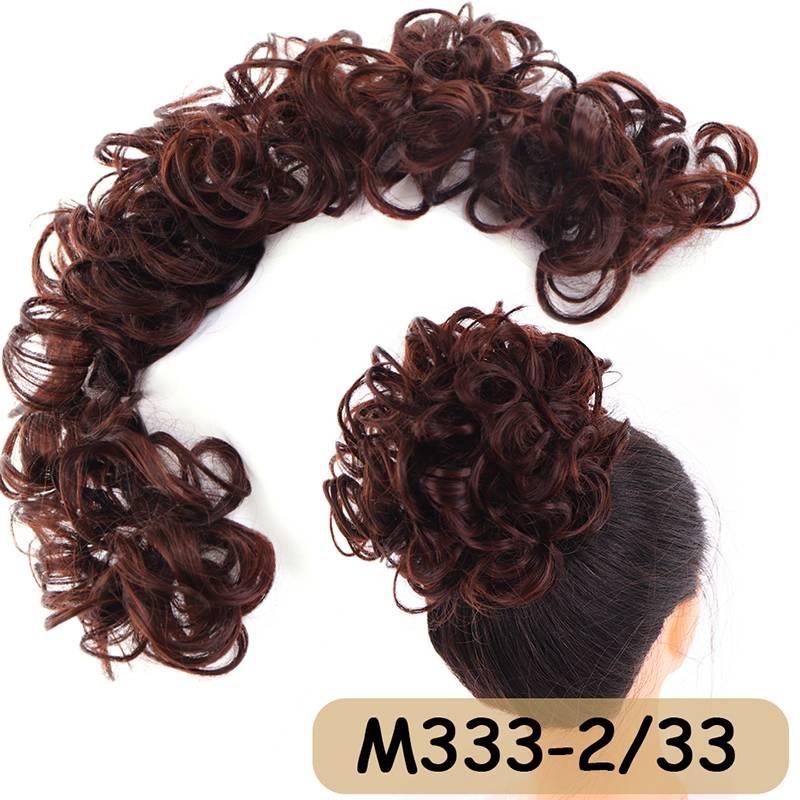 Synthetic Curly Hair Bun with Elastic Band and Drawstring